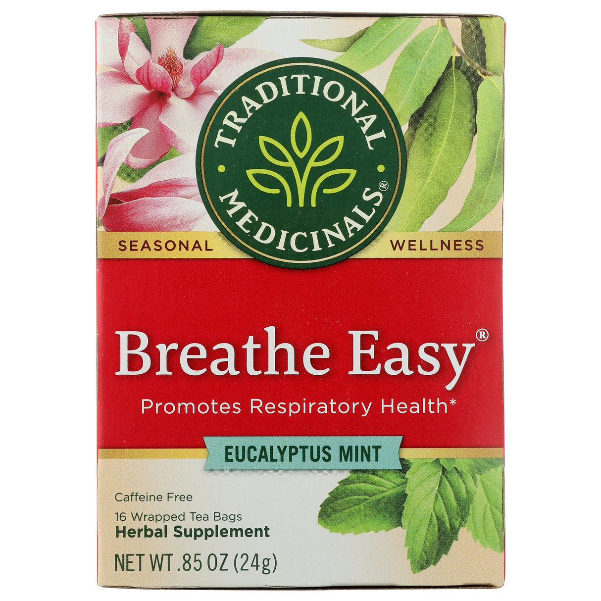 Tea, Herbal, Eucalyptus Mint, Individually Wrapped with String,6 - 16 COUNT