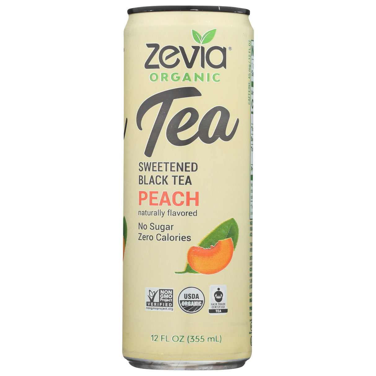 Tea, Sweetened Black, Peach, Zero Calorie, Single-Serve,12 - 12 FLUID