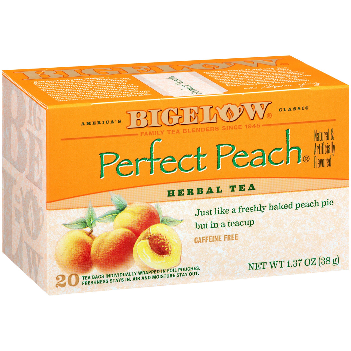 Tea, Peach, Individually Wrapped with String,6 - 20 COUNT