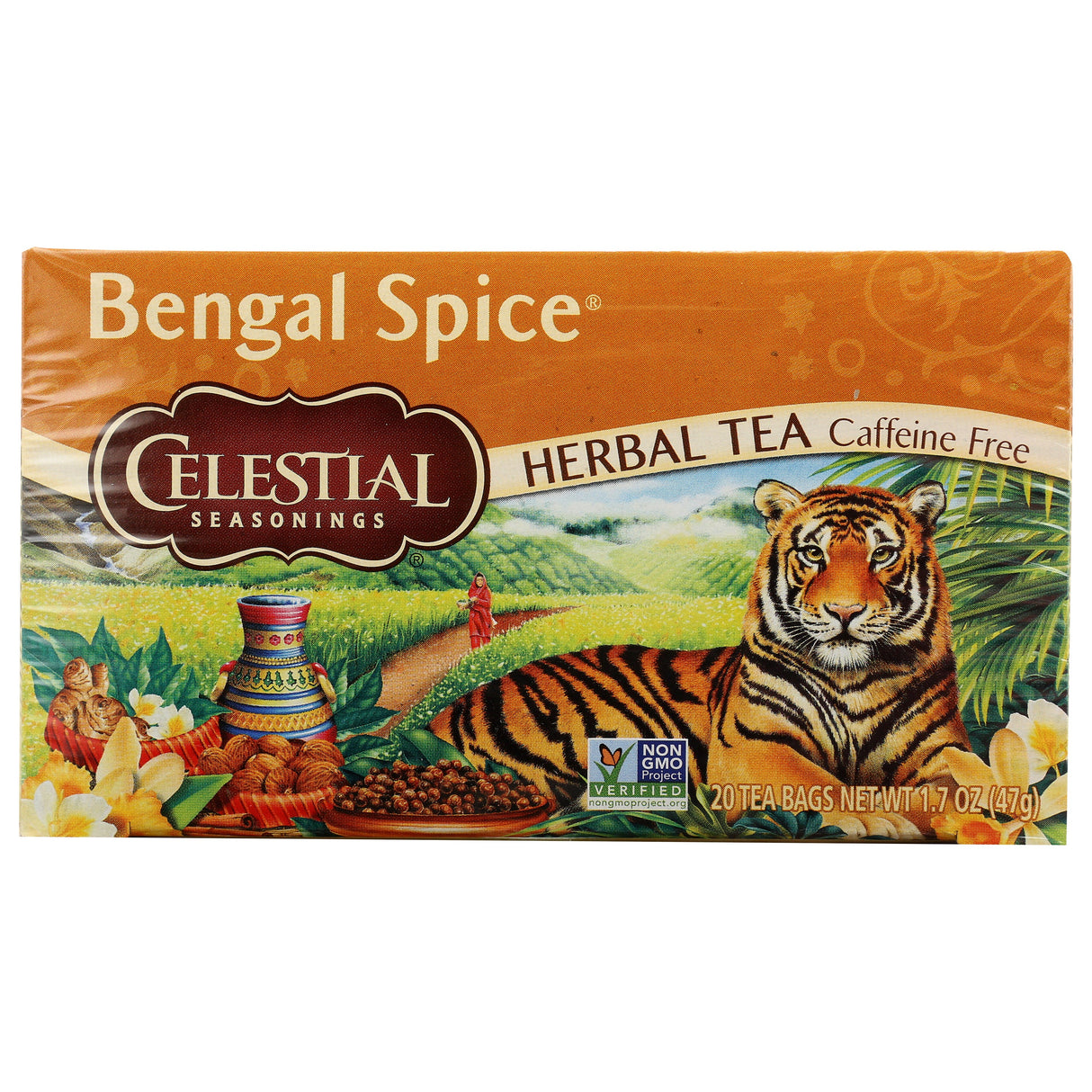 Tea, Herbal, Bengal Spice, Individually Wrapped with String,6 - 20 COUNT