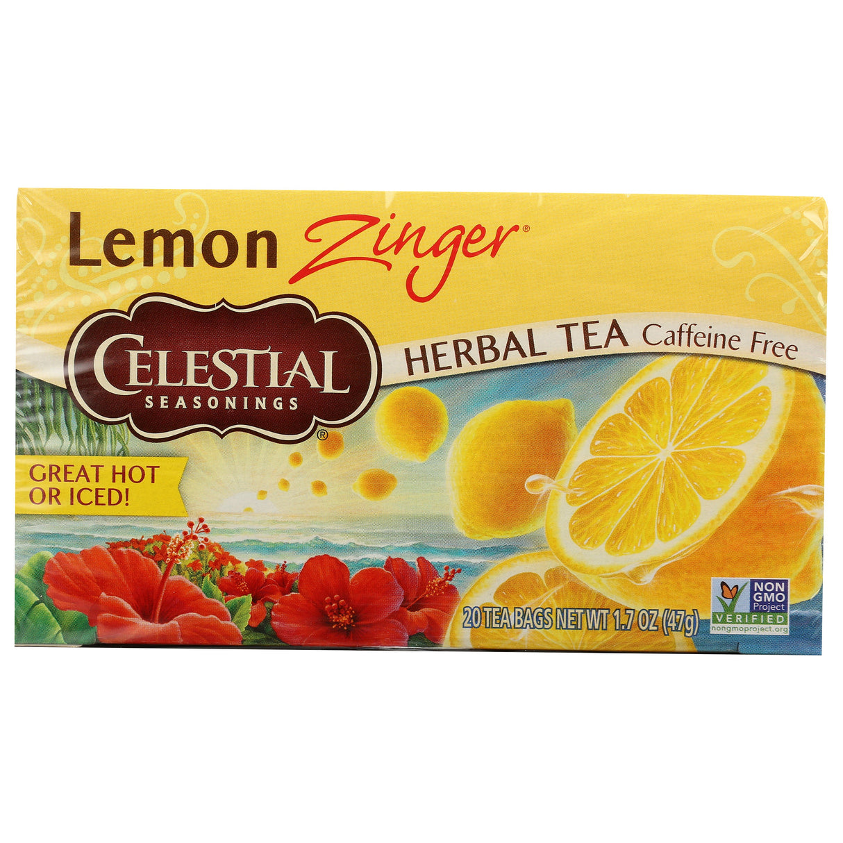Tea, Herbal, Lemon Zinger, Individually Wrapped with String,6 - 20 COUNT