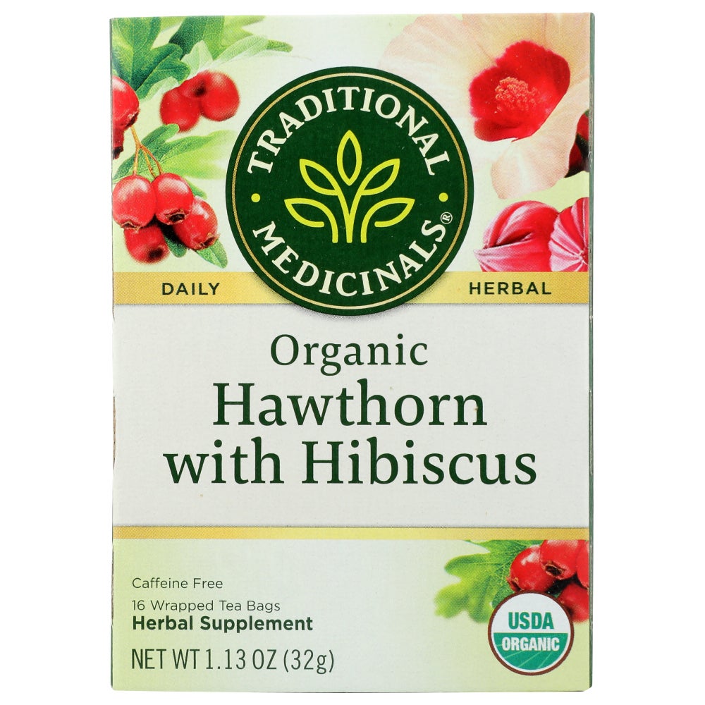 Tea, Herbal, Hawthorn, with Hibiscus, Individually Wrapped with String,6 - 16 COUNT