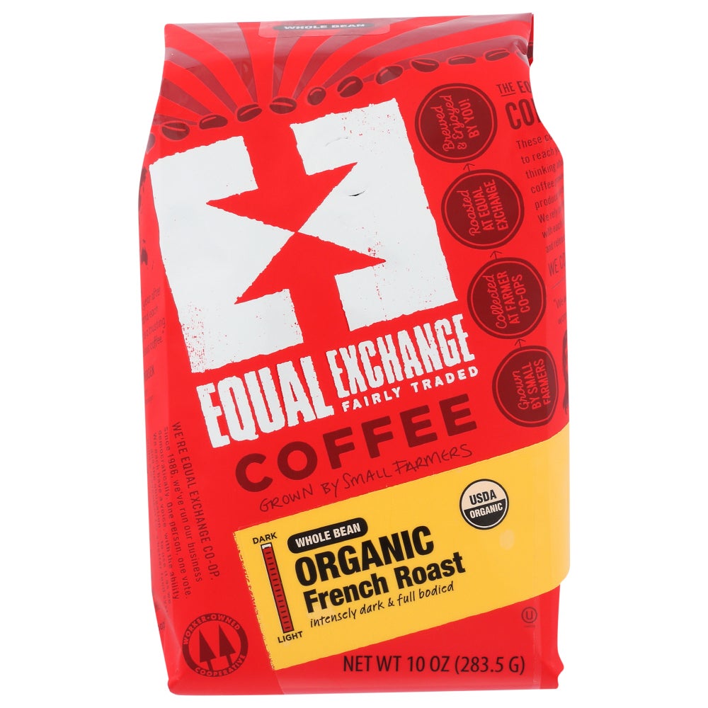 Coffee, Whole Bean, Fair Trade Organic French Roast,6 - 10 OUNCE