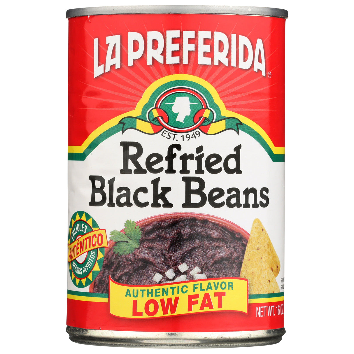 Beans, Black, Refried, Low Fat,12 - 16 OUNCE