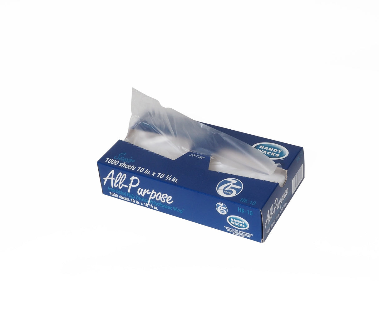 Wraps, All-Purpose, 10 x 10.75 Inch, Polyethylene, Clear, Interfolded,10 - 1000 COUNT