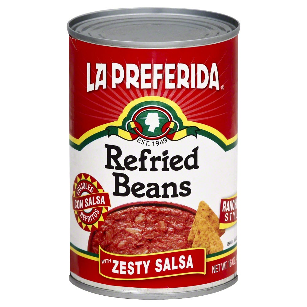 Beans, Refried, with Zesty Salsa,12 - 16 OUNCE