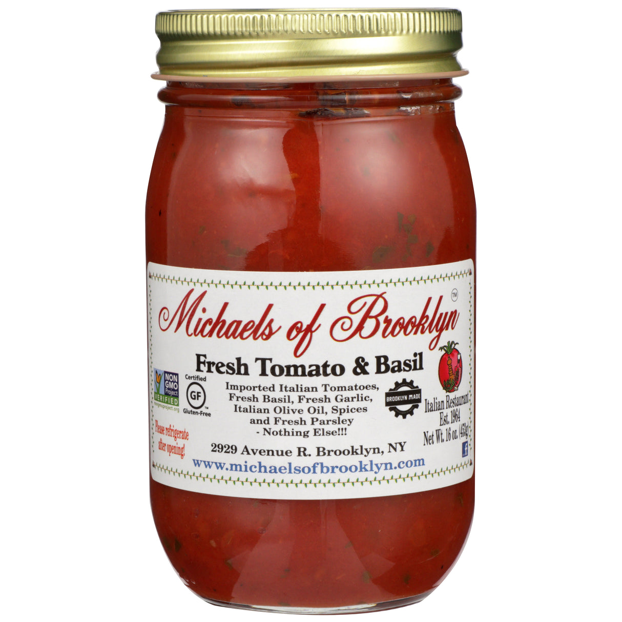 Sauce, Pasta, Tomato & Basil,6 - 16 OUNCE