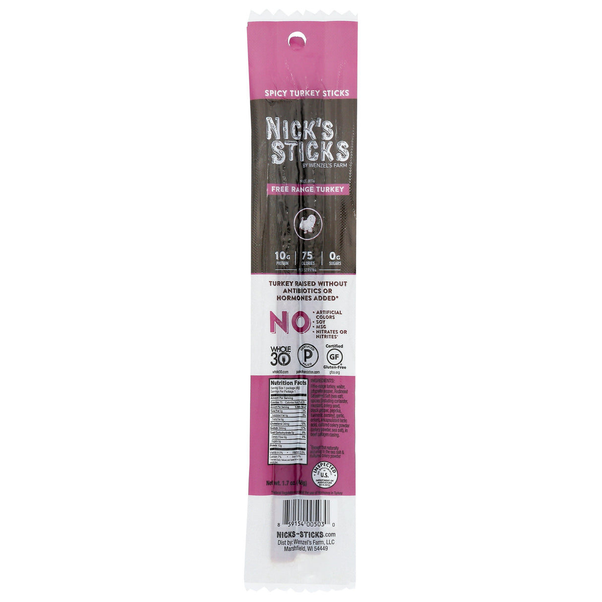 Turkey Sticks, Spicy, Single-Serve, Individually-Wrapped,25 - 1.7 OUNCE
