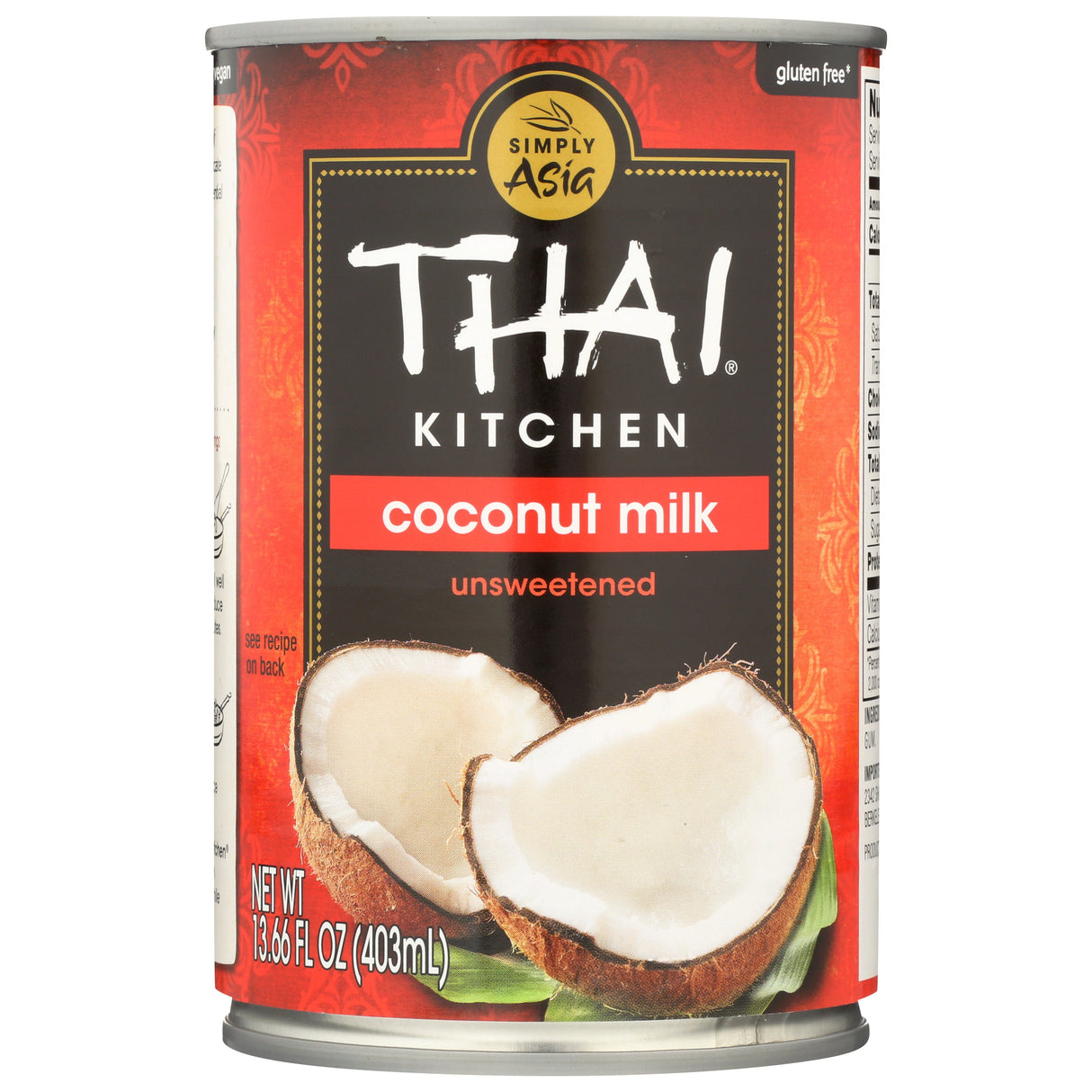 Milk, Coconut, Unsweetened, Shelf-Stable,12 - 13.66 FLUID