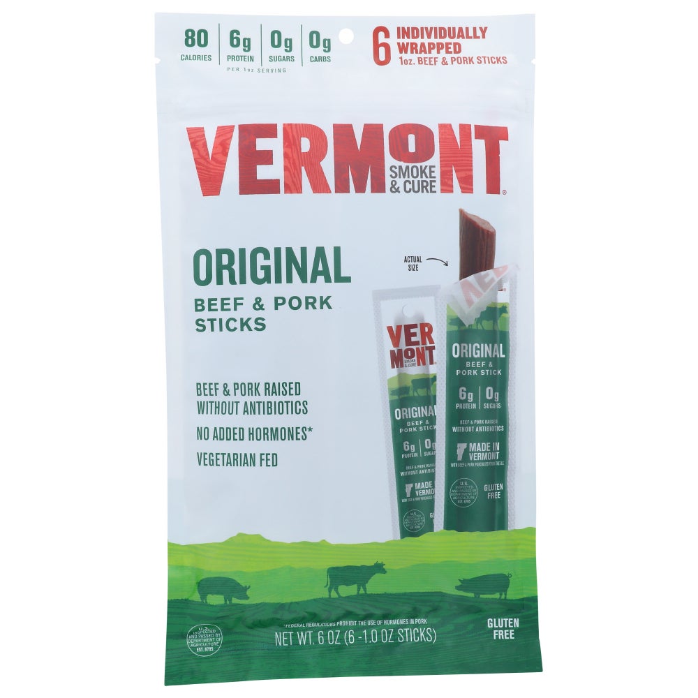 Meat Sticks, Beef & Pork, Original, Individually Wrapped,10 - 6 COUNT