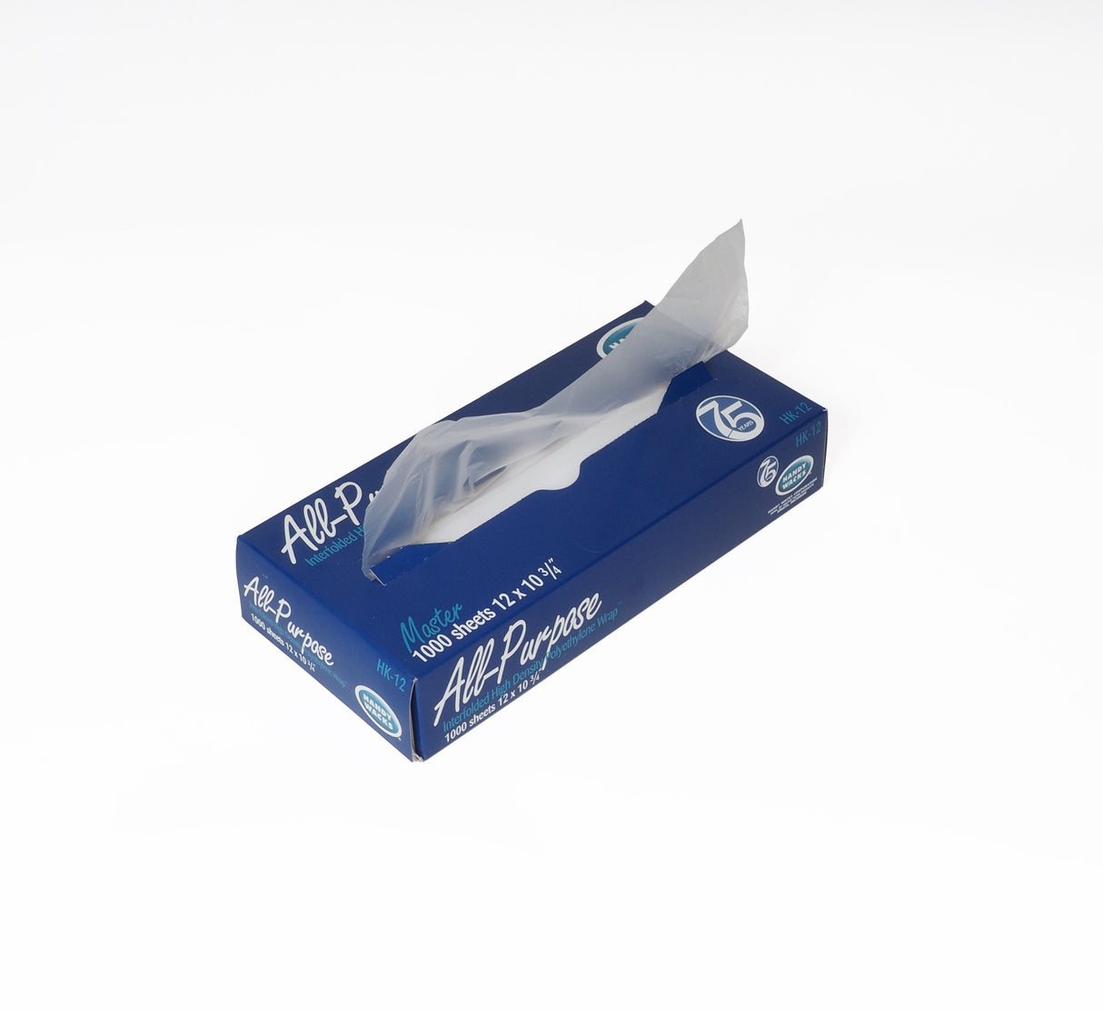 Wraps, All-Purpose, 12 x 10.75 Inch, Polyethylene, Clear, Interfolded,8 - 1000 COUNT