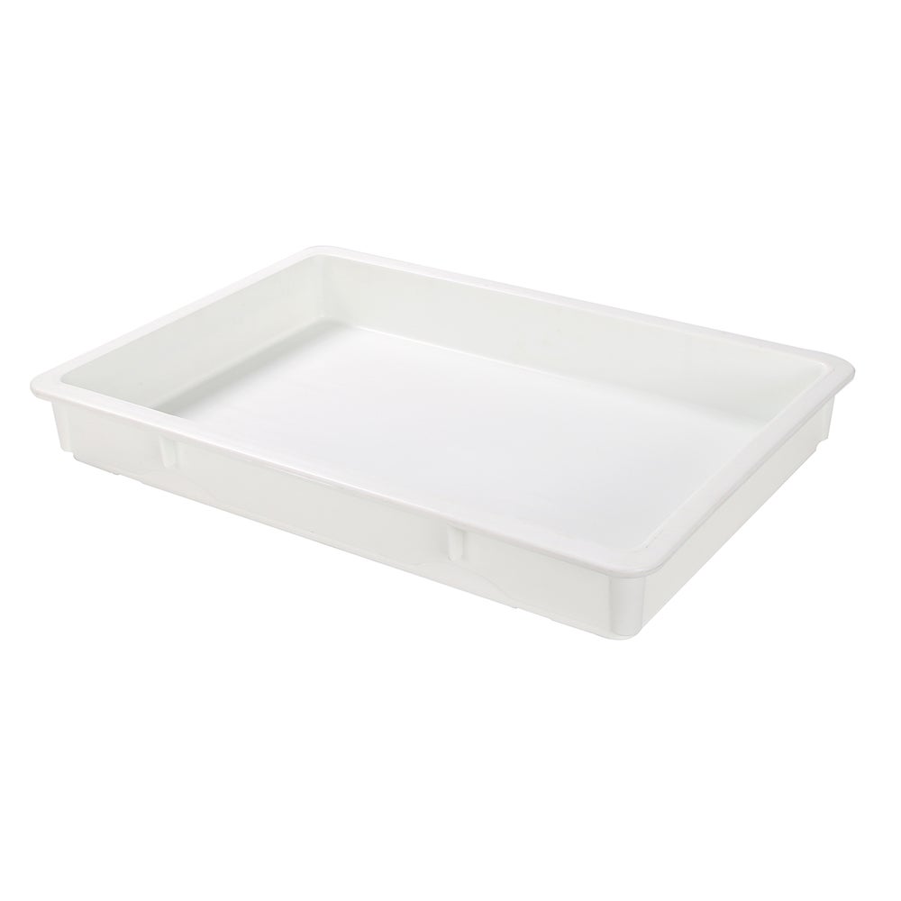 Boxes, Dough Proofing, 26 x 18 x 3 Inch, White Plastic,10 - 1 EACH