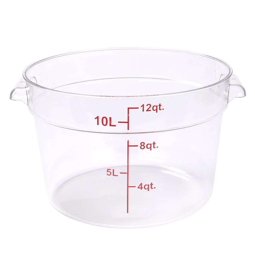 Pans, Food, 12 Quart, Round, 12.25 x 12.25 x 8 Inch Clear, Plastic,10 - 1 EACH