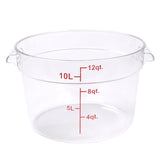 Pans, Food, 12 Quart, Round, 12.25 x 12.25 x 8 Inch Clear, Plastic,10 - 1 EACH