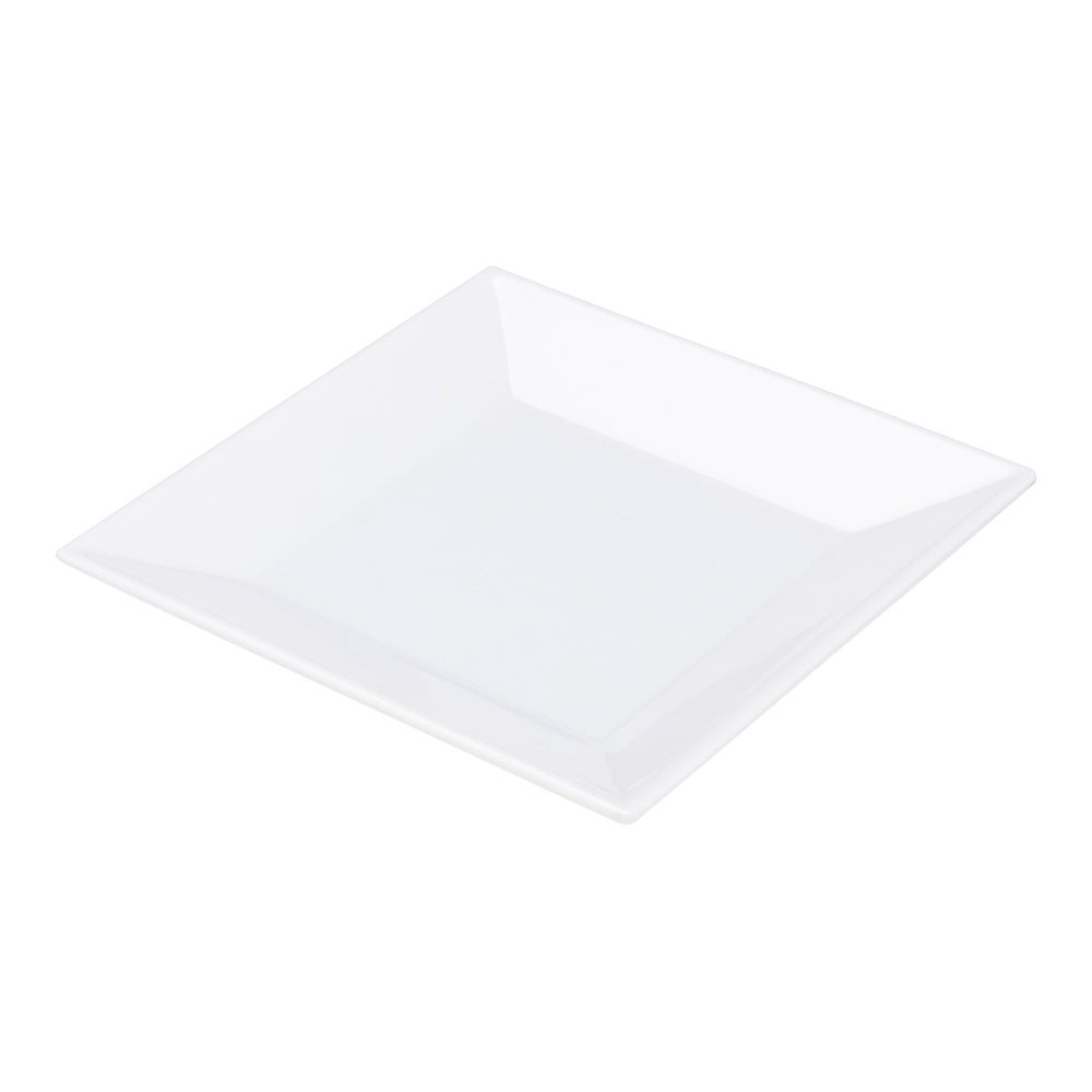 Plate, Small, Voga Classic Melamine, 6 x 6 x 0.75 Inch, White, Square,1 - 4 COUNT