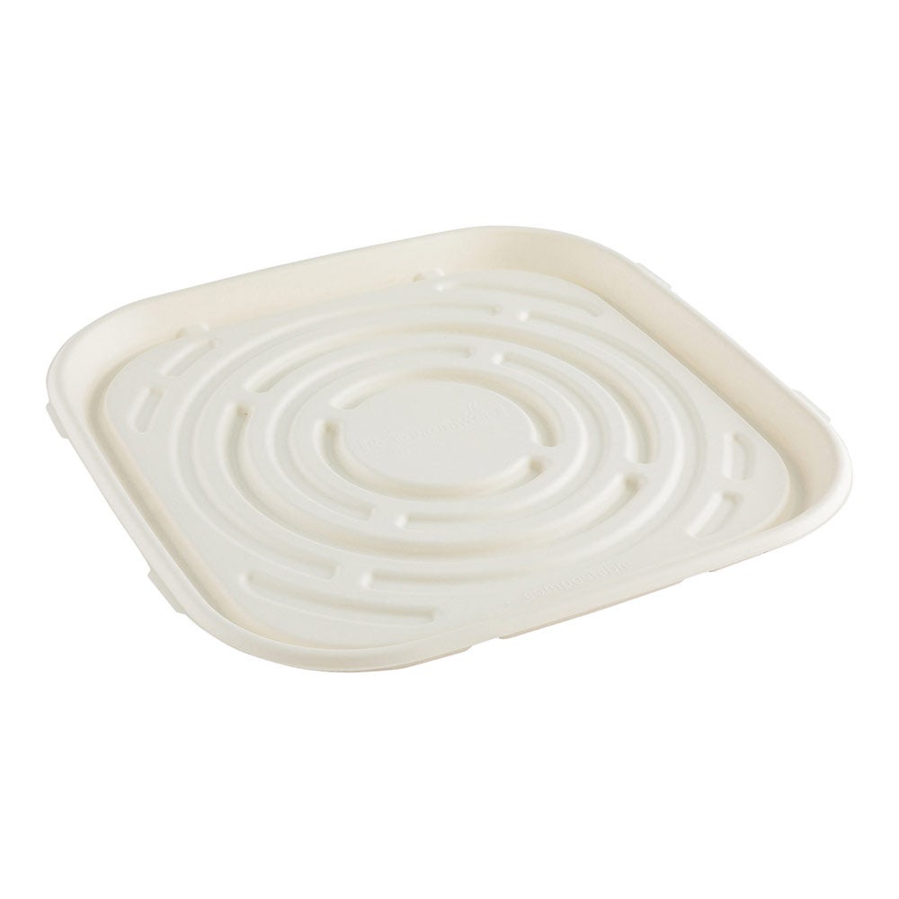 Trays, Pulp Tek 16 x 16 Inch, Paper, White, Square, Bagasse,1 - 100 COUNT