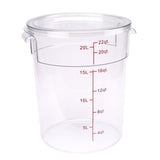 Pans, Food, 22 Quart, Round, 12.25 x 12.25 x 15 Inch Clear, Plastic,10 - 1 EACH