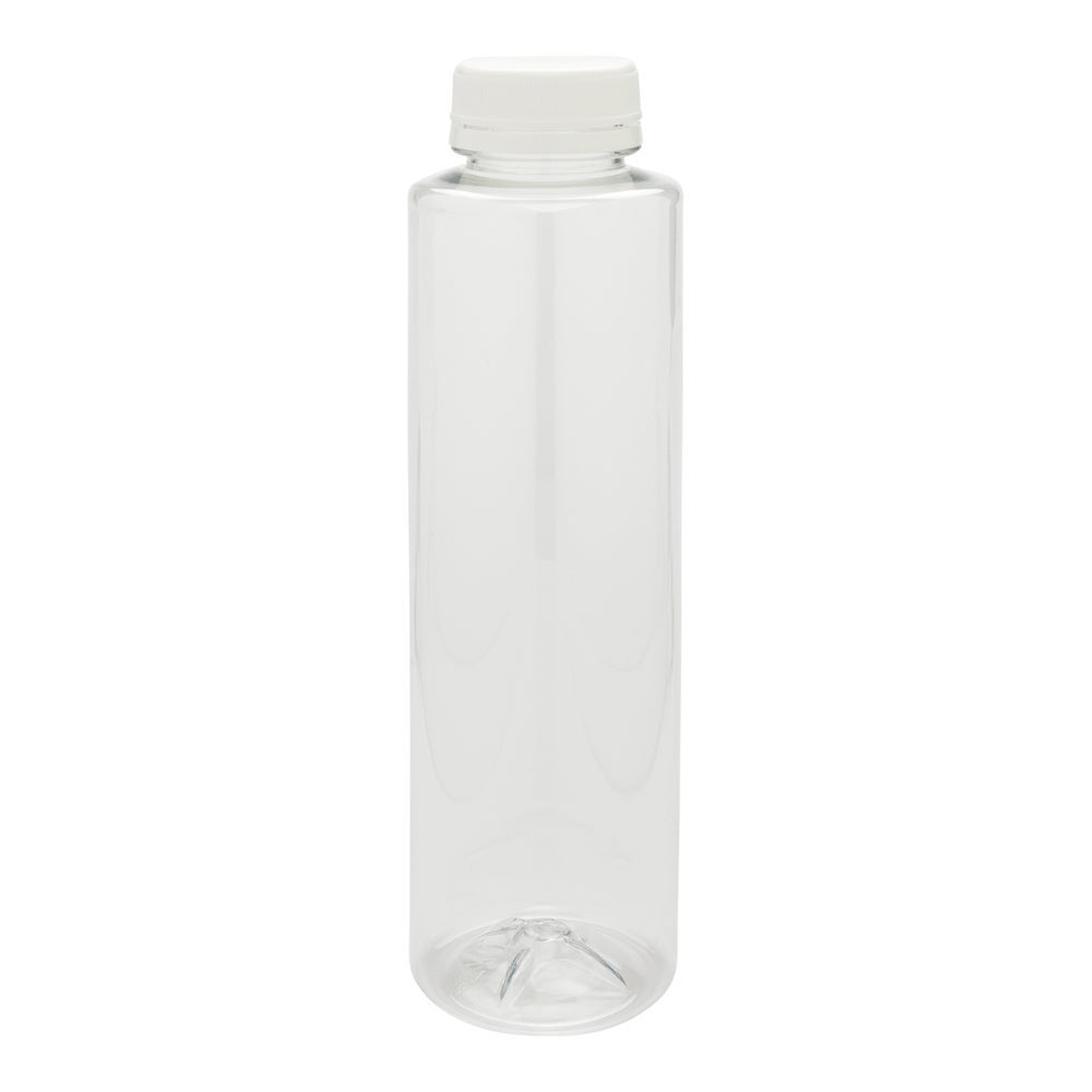 Bottles, 12 Ounce, Plastic, Clear, Round, with Safety Cap,1 - 100 EACH