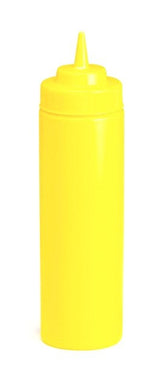 Bottles, Squeeze, 24 Ounce, Wide Mouth, Yellow, Polyethylene,12 - 1 EACH