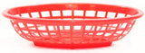 Baskets, Side Order, 7.75 x 5.5 Inch, Oval, Red, Polyethylene,36 - 1 EACH