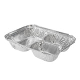 Trays, 3-Compartment Take-Out, 23 Ounce 8.5 x 6.5 x 1.75 Inch, Foil, Rectangle,1 - 100 COUNT