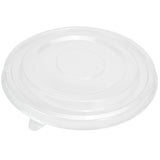 Lids, Flat, Plastic, Clear, Round, for Restaurantware Bagasse To-Go Bowls,1 - 100 COUNT