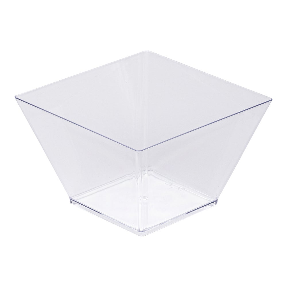 Bowls, 16 Ounce, Plastic, Clear Kova, Square,1 - 25 COUNT
