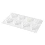 Molds, Baking, 8-Compartment, Diamond Heart, White, Silicone,1 - 10 COUNT