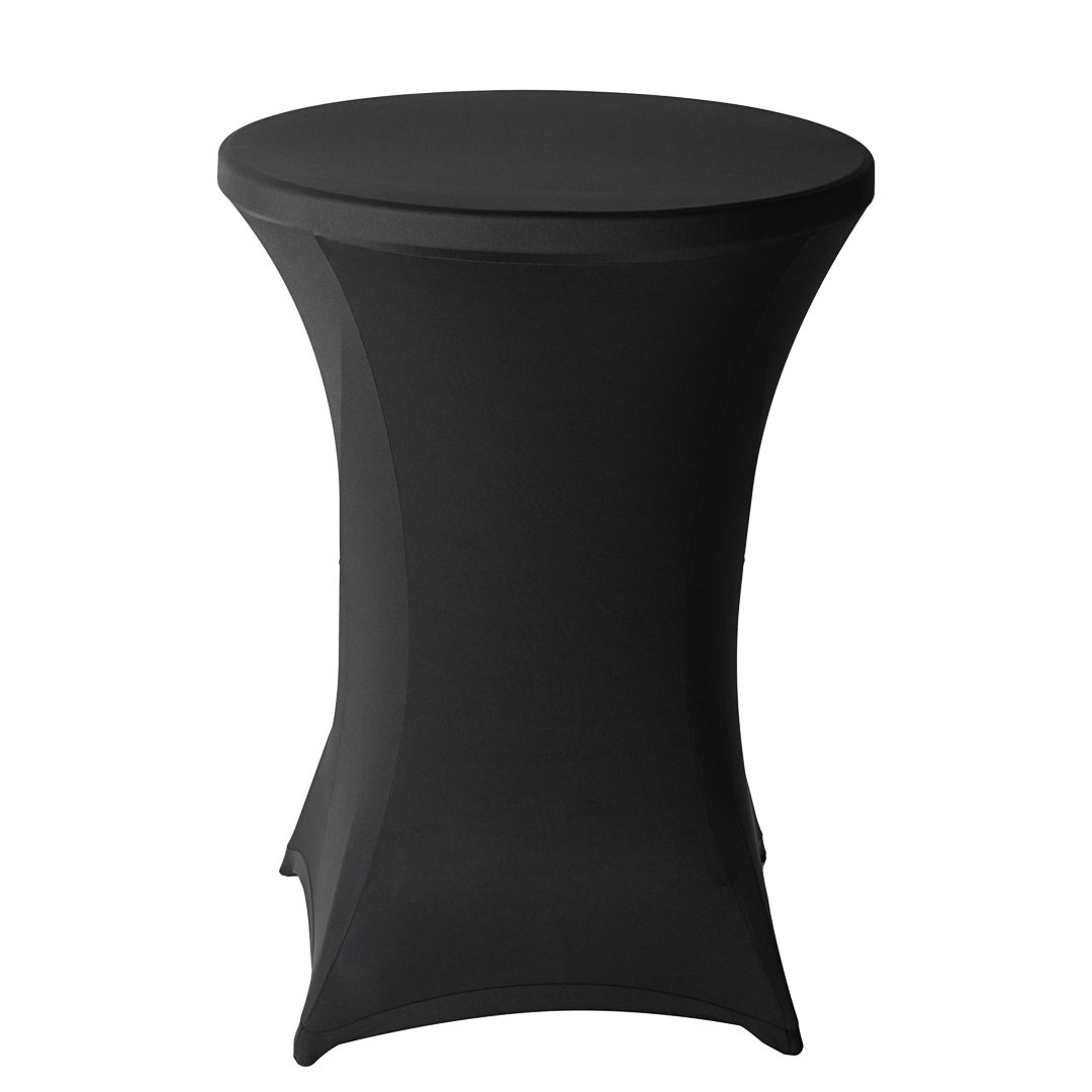 Table Cover, Bar Height, 32 Inch, Spandex, Black, Round,1 - 1 EACH
