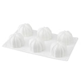 Molds, Baking, 6-Compartment, Pumpkin, White, Silicone,1 - 10 COUNT