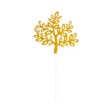 Cake Toppers, Money Tree, 7 x 4.5 Inch, Paper, Gold, Glitter,1 - 10 COUNT