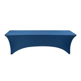 Table Cover, 96 x 30 Inch, Spandex, Blue, Rectangular,1 - 1 EACH