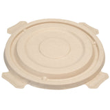 Lids, Flat, Sugarcane Bagasse, Natural, Round, for Take-Out Bowls,1 - 100 COUNT