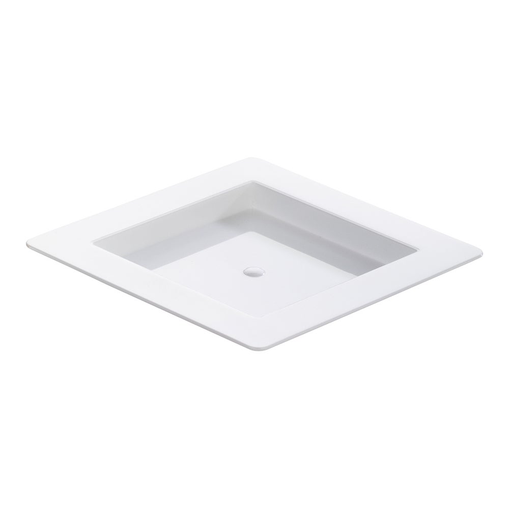 Plates, 2.75 Inch, Plastic, White Mini Edge, Square,1 - 25 COUNT