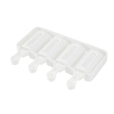 Molds, Baking, 4-Compartment, Cylinder Popsicle, White, Silicone,1 - 10 COUNT