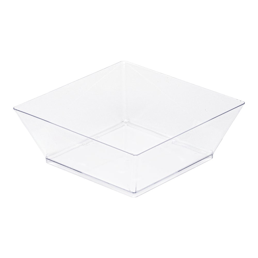 Bowls, 10 Ounce, Plastic, Clear Modern, Square,1 - 25 COUNT