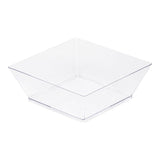 Bowls, 10 Ounce, Plastic, Clear Modern, Square,1 - 25 COUNT