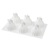 Molds, Baking, 6-Compartment, Spiral, White, Silicone,1 - 10 COUNT