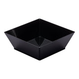 Bowls, 10 Ounce, Plastic, Black Modern, Square,1 - 25 COUNT