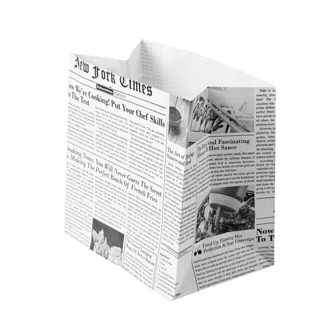 Bags, Snack, 3.75 x 2.25 x 3.75 Inch, Paper, White, Newsprint,1 - 100 COUNT