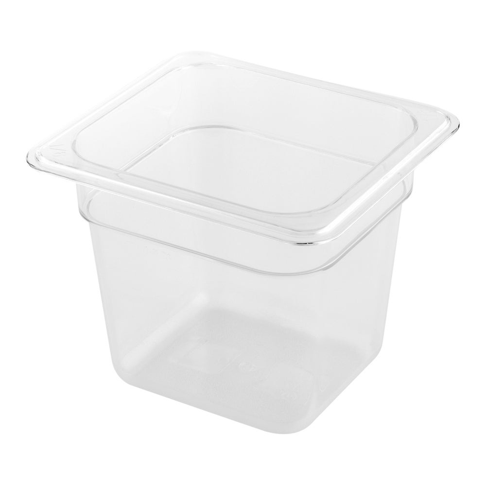 Pans, Food, Sixth-Size, Clear, Plastic, 6 Inch Deep,1 - 10 COUNT