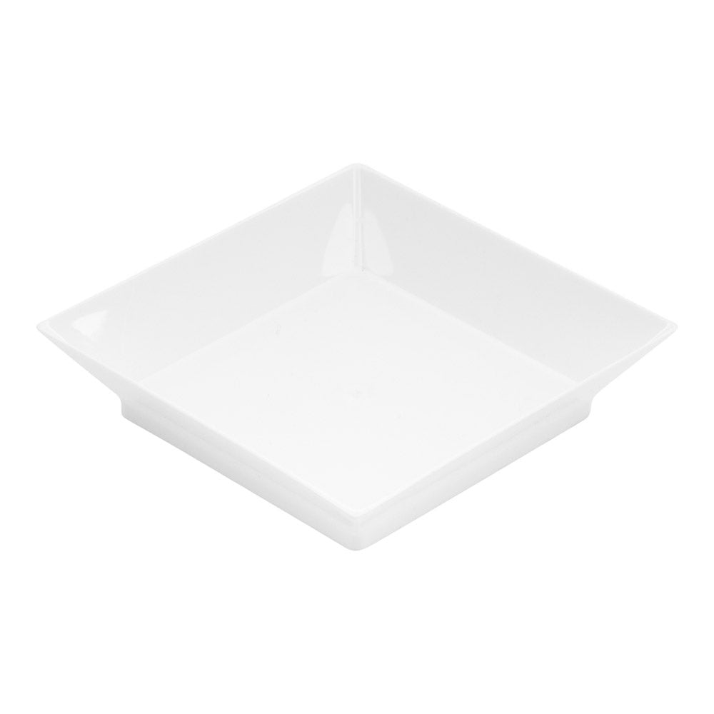 Plates, 2.5 Inch, Plastic, White Mini Modern, Square,1 - 25 COUNT
