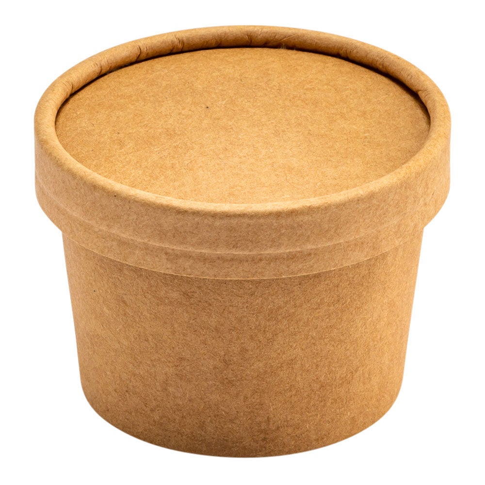 Lids, Flat, Paper, Kraft Coppetta, for 4 Ounce Cups,1 - 50 COUNT
