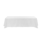 Table Cover, 96 x 132 Inch, Polyester, White, Rectangular,1 - 1 EACH