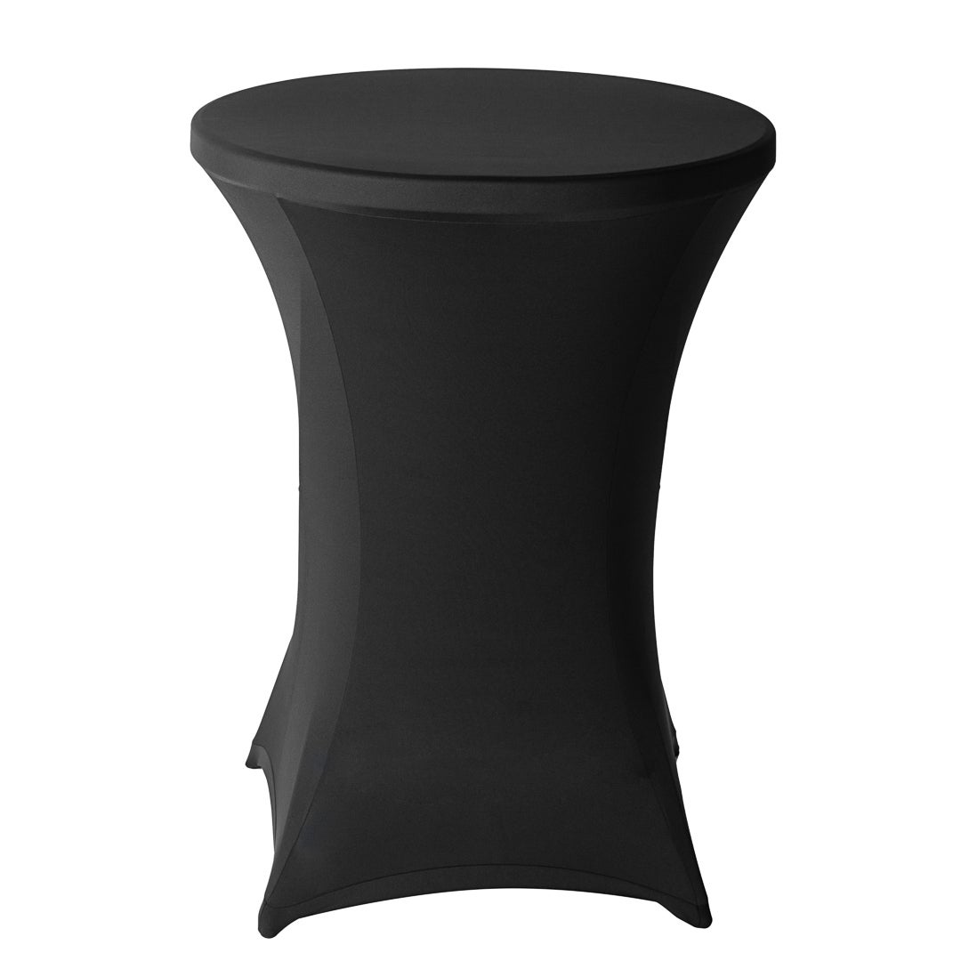 Table Cover, Bar Height, 36 Inch, Spandex, Black, Round,1 - 1 EACH