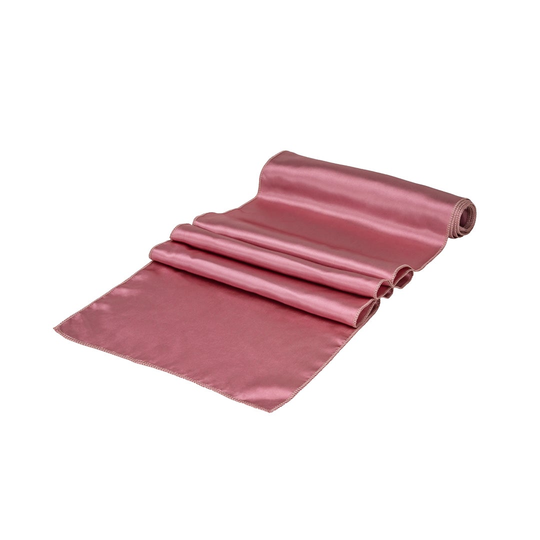 Table Runners, 12 x 108 Inch, Satin, Rose,1 - 1 EACH