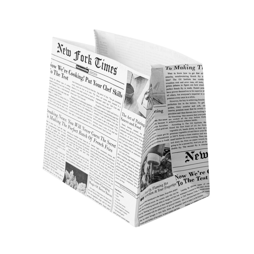 Bags, Snack, 4.25 x 2.5 x 3.75 Inch, Paper, White, Newsprint,1 - 100 COUNT