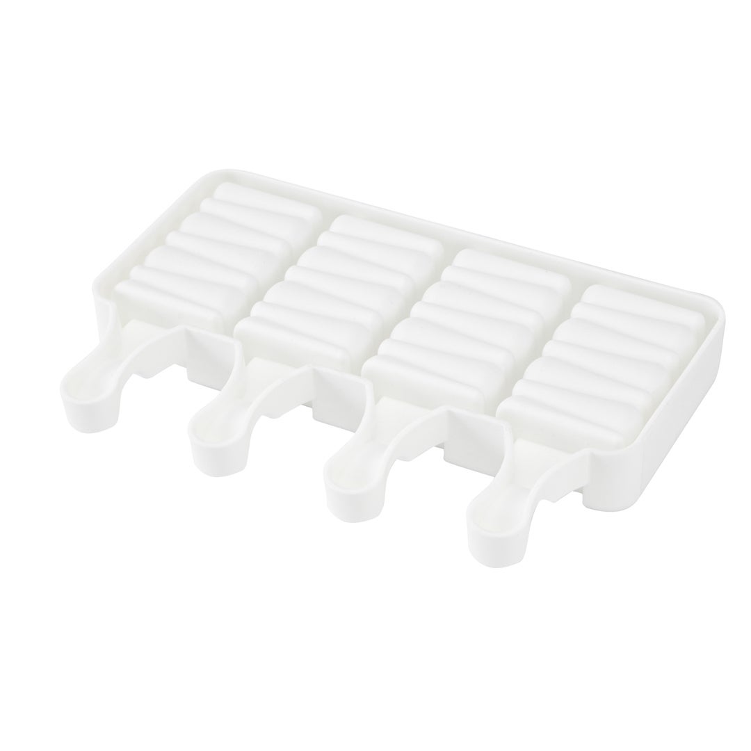 Molds, Baking, 4-Compartment, Rectangular Popsicle, White, Silicone,1 - 10 COUNT