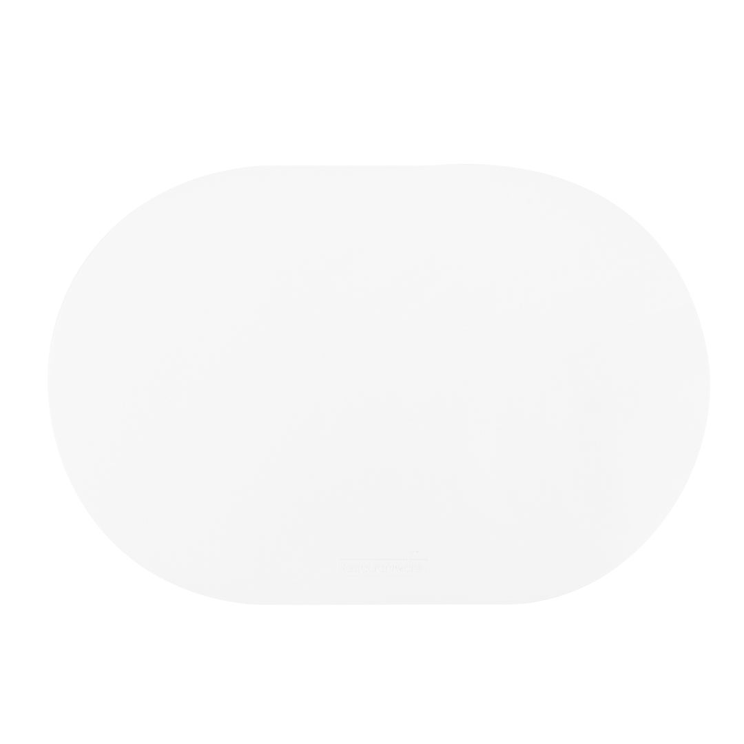 Placemats, 17.75 x 12 Inch, White, Vinyl, Oval, Embossed,1 - 6 COUNT