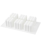 Mold, Baking, 6-Compartment, Bubble Cube, White, Silicone,1 - 1 EACH